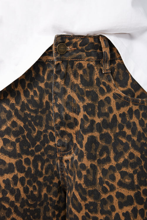 summit jean / camel black animal print