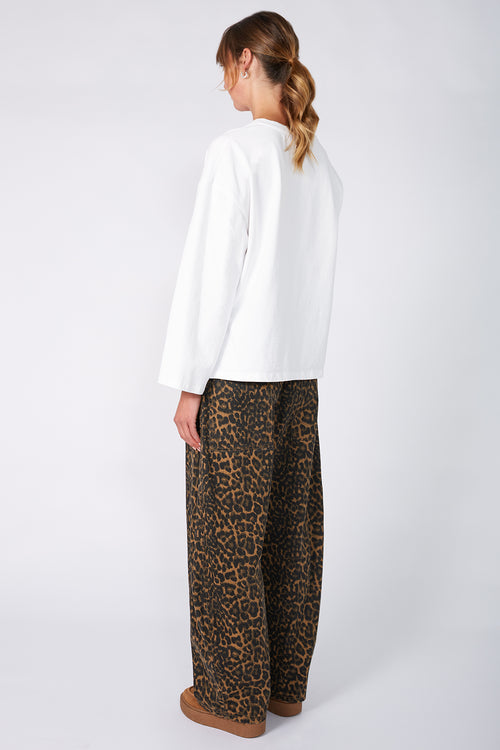 summit jean / camel black animal print
