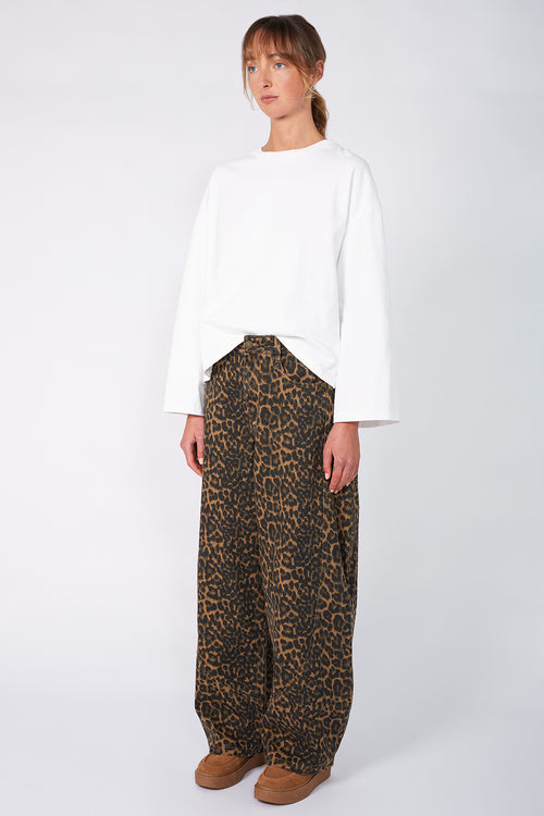summit jean / camel black animal print