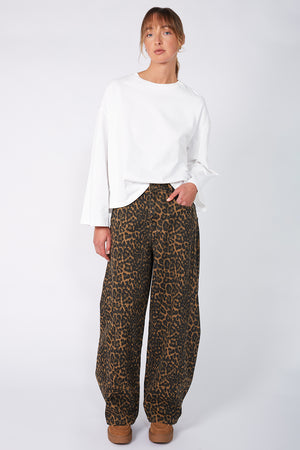 summit jean / camel black animal print