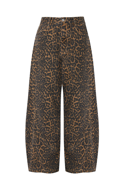 summit jean / camel black animal print