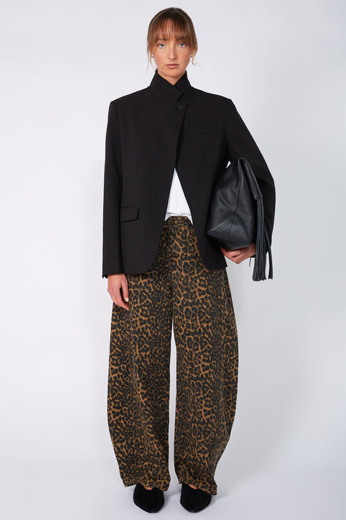 summit jean / camel black animal print