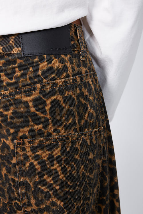 summit jean / camel black animal print