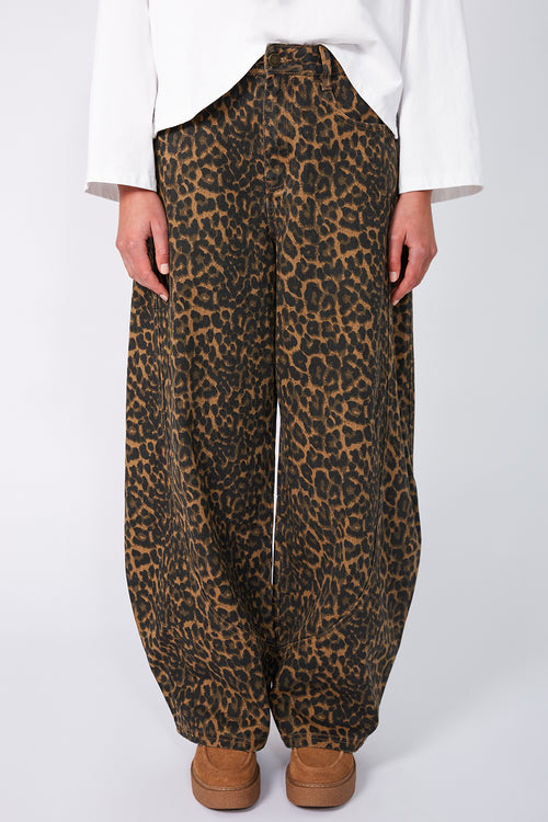summit jean / camel black animal print