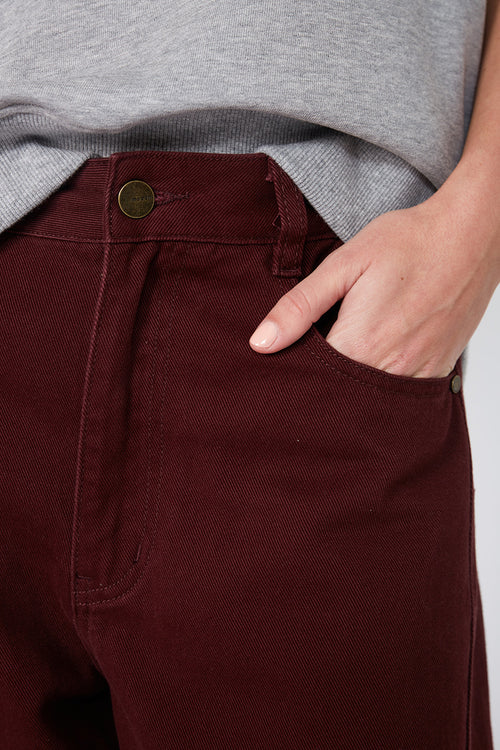 summit jean / dark sangria red