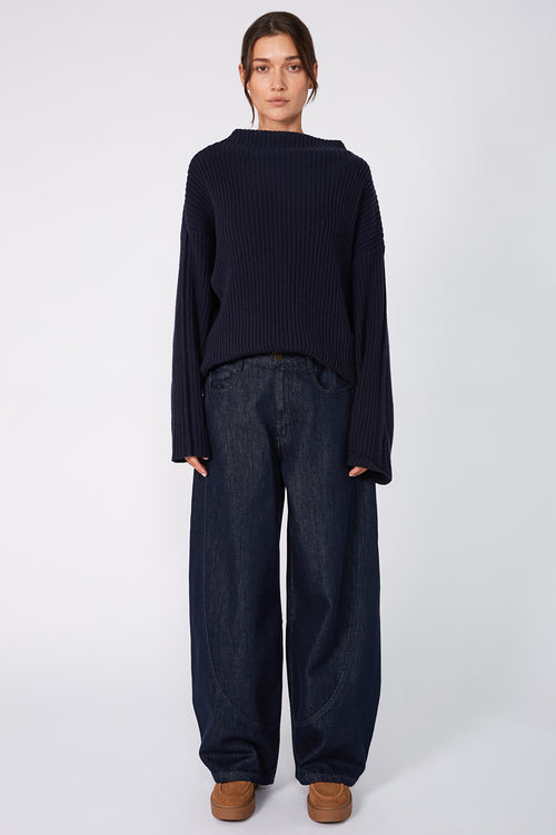 summit jean / raw indigo blue