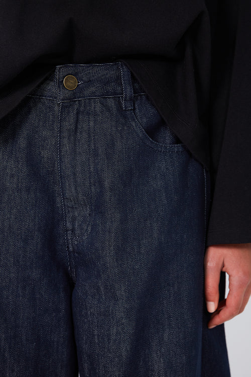 summit jean / raw indigo blue