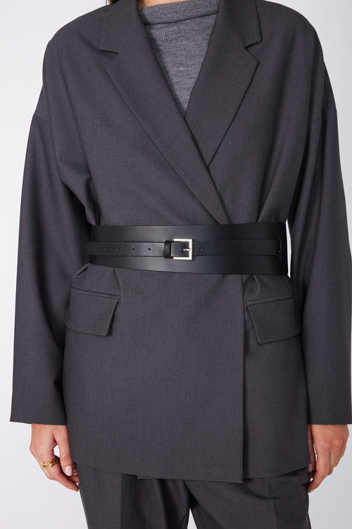 tabbed belt / black