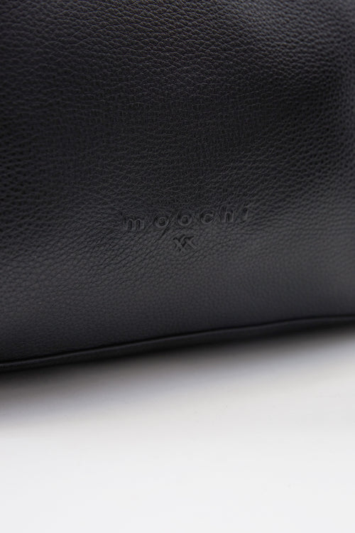 tassel fold tote / black