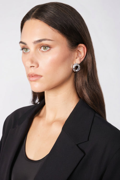 textured earring / silver