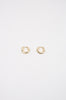 textured huggy earring / gold