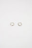 textured huggy earring / silver