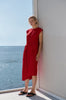 tied tank dress / red