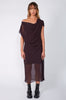 torrent dress / aubergine blue spot