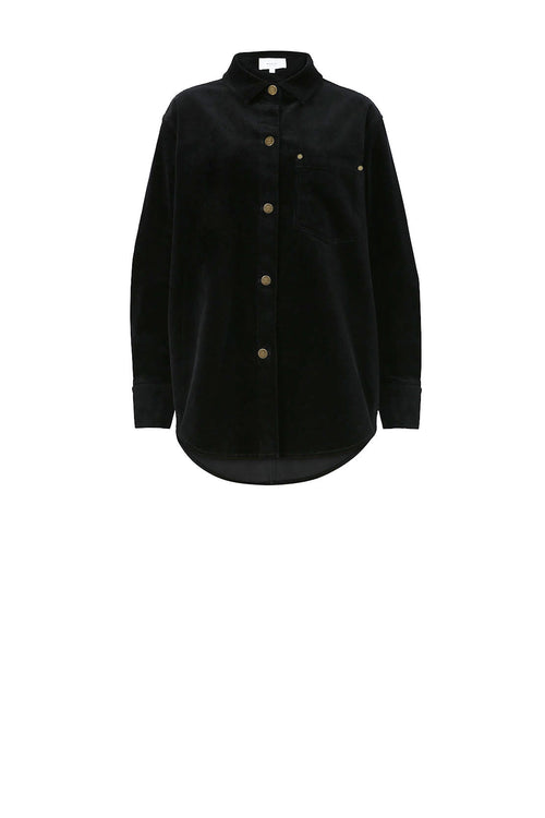 turning shacket / dark ink cord