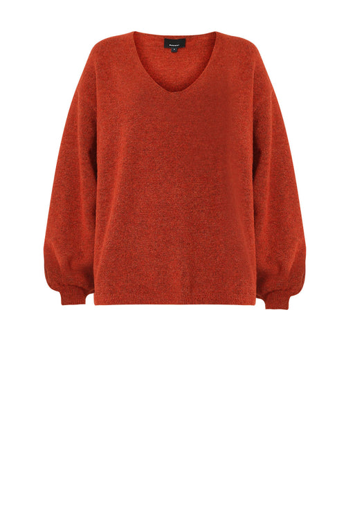 twined sweater / sumac orange