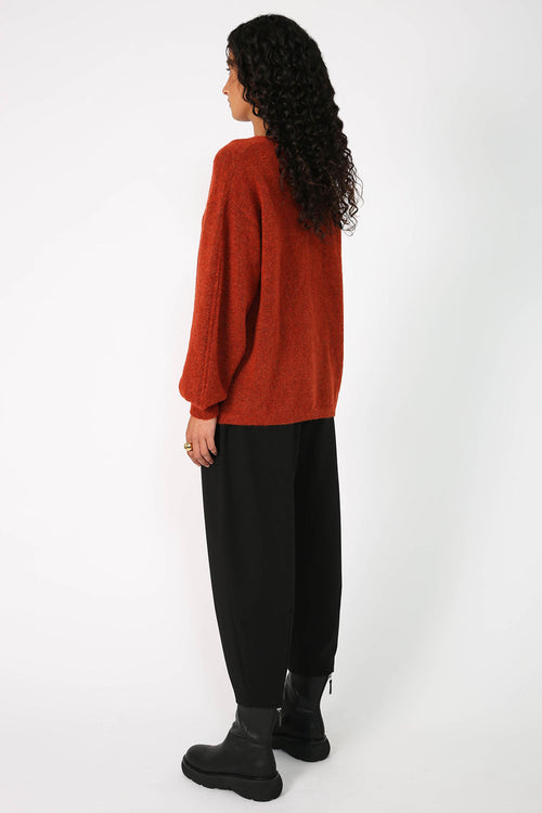 twined sweater / sumac orange