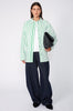 untold oversize shirt / white|green stripe
