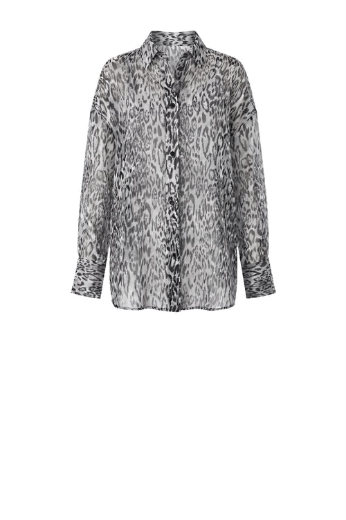 untold oversize shirt / silver wilderness print