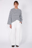 urban top / ecru | navy stripe