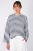 urban top / ecru | navy stripe