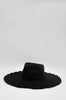 ruff straw hat / black