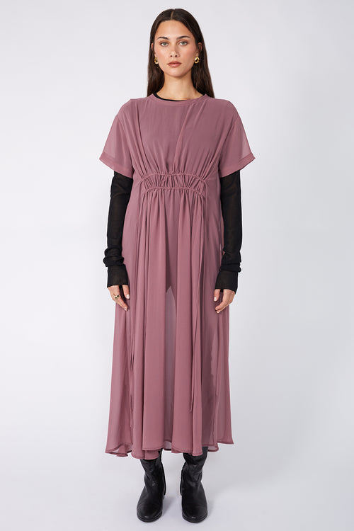 wisp midi dress / dusky mauve