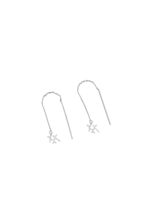 xx thread earring / silver